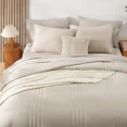 thumbnail image 3 of Catami 7-piece Bed in a Bag Comforter Set with Sheets,Beige,Queen, 3 of 8