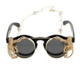 thumbnail image 6 of Steampunk Glasses Goggles Sunglasses Women Fancy Eyeglasses - Black, 6 of 8