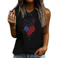 thumbnail image 2 of Busydd Tank Top for Women Fashion USA Print Independence Day Tee Shirt Casual Sleeveless Round Neck Summer Tops Patriotic Camisole Tops for Women, 2 of 4