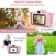 thumbnail image 3 of Cámara digital para niños, foto de 20 MP y vídeo HD de 1080p, lente dual, cámara para selfies, zoom 8x, apagado automático, tarjeta TF de 32 GB incluida, color rosa, 3 of 5
