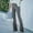 Gray, variant on IDALL Corduroy Pants Women Women's Pants Yoga Pants Women Spring High Waist Slim Slim Bell Bottoms Corduroy Elastic Waist Pants Bell Bottom Jeans for Women Brown L