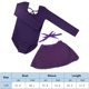 thumbnail image 4 of Maillot de ballet para niñas pequeñas, bailarina, baile, manga larga, volantes, tutú, falda, vestido de ballet y gimnasia, 4 of 5