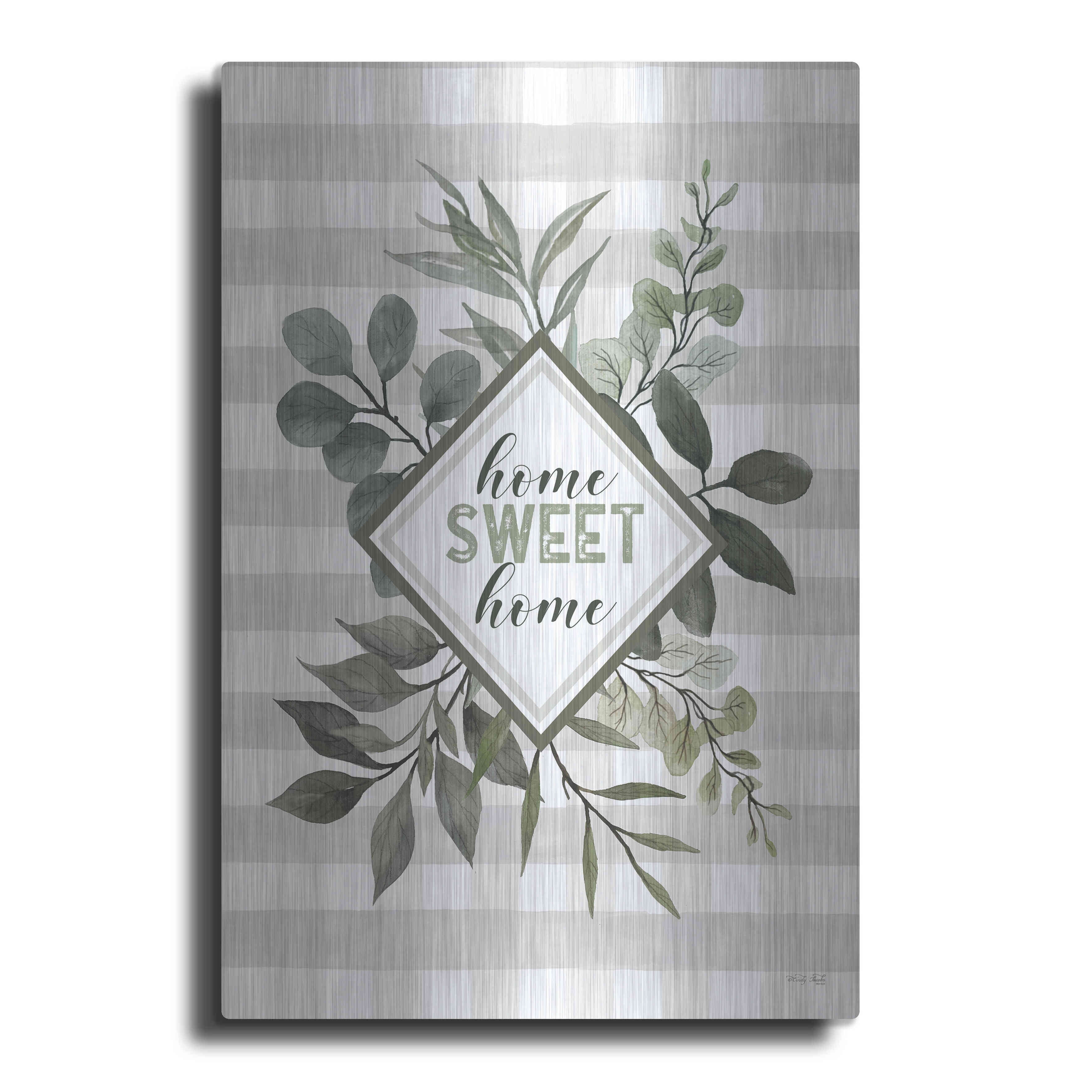 Luxe Metal Art 'Home Sweet Home' by Cindy Jacobs, Metal Wall Art, 16 ...