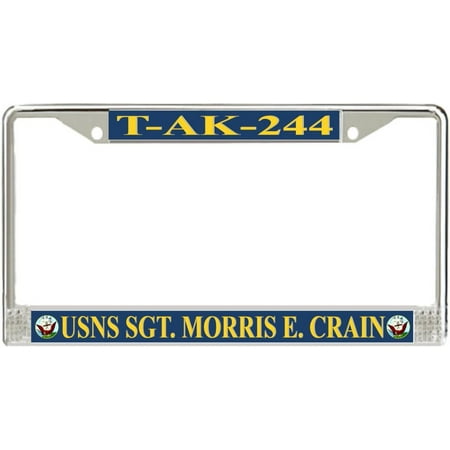 Sgt. Morris E. Crain T-AK-244 License Frame - American Made - Veteran