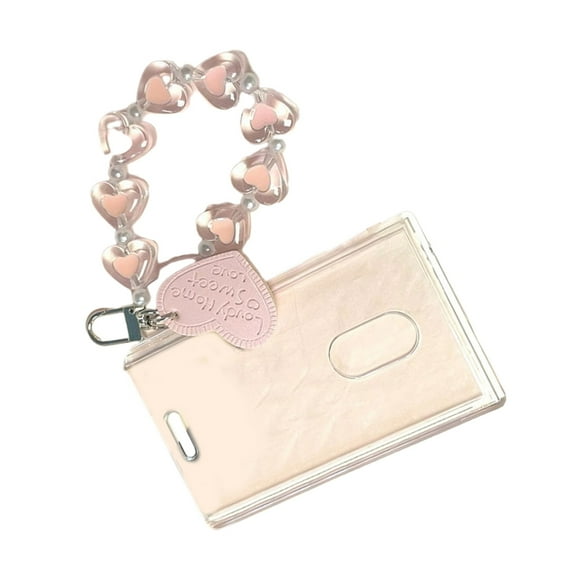 Yokua Clear Student Card Holder Kpop Idol Photo Holder with Keychain Badge Holder