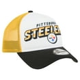 thumbnail image 3 of Youth New Era  White/Black Pittsburgh Steelers Streak 9FORTY A-Frame Adjustable Hat, 3 of 5