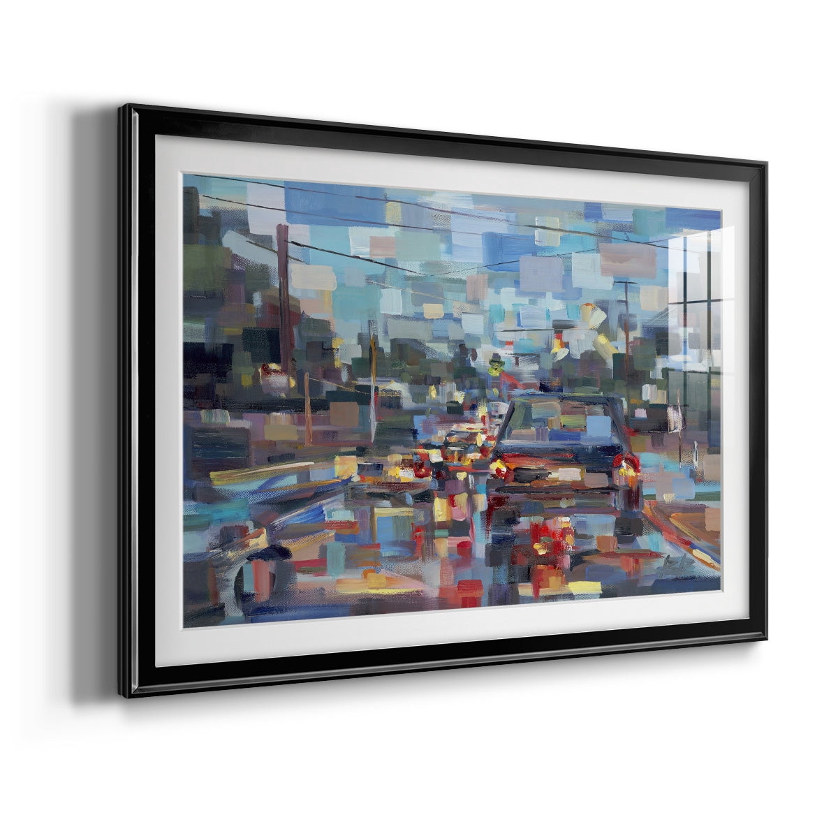 Red Traffic Premium Framed Print - Ready to Hang
