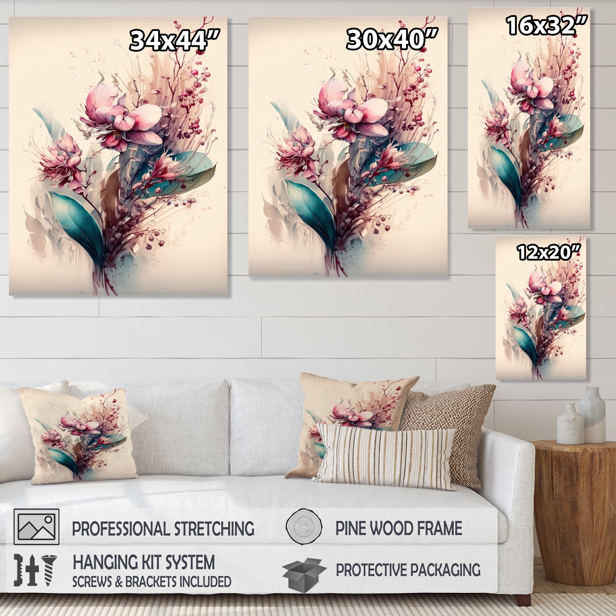 Designart Orchid Floral Design II Canvas Wall Art