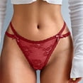 thumbnail image 3 of Aayomet Culotte Sans Couture pour Femmes, String Aguichant Sans Couture (Rouge, m), 3 of 5
