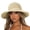A-beige, variant on Women's Sun Hats Wide Brim Summer Beach Hat for Women Foldable Travel Straw Hat UPF50+ (Creamy)