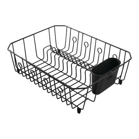 UPC 071691249573 Rubbermaid Dish Rack with Utensil Holder for Kitchen Countertop Large Black upcitemdb