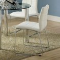 thumbnail image 4 of DeeHome White Color Leatherette 2pcs Dining Chairs Chrome Metal Legs Dining Room Side Chairs, 4 of 8
