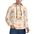 thumbnail image 2 of Kdxio Cute Bee Gnome1 Print Mens Casual Hooded Collar Drawstring Hoodies Pullover Sweatshirts Casual Long Sleeve Shirts-4X-Large, 2 of 7
