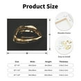 thumbnail image 2 of Xecao Golden Lips Modern Sculpture for Waterproof Framed Canvas Art - Modern Home Decor with Real Wood Frame for Gifting and Interior Design,Horizontal, 2 of 6