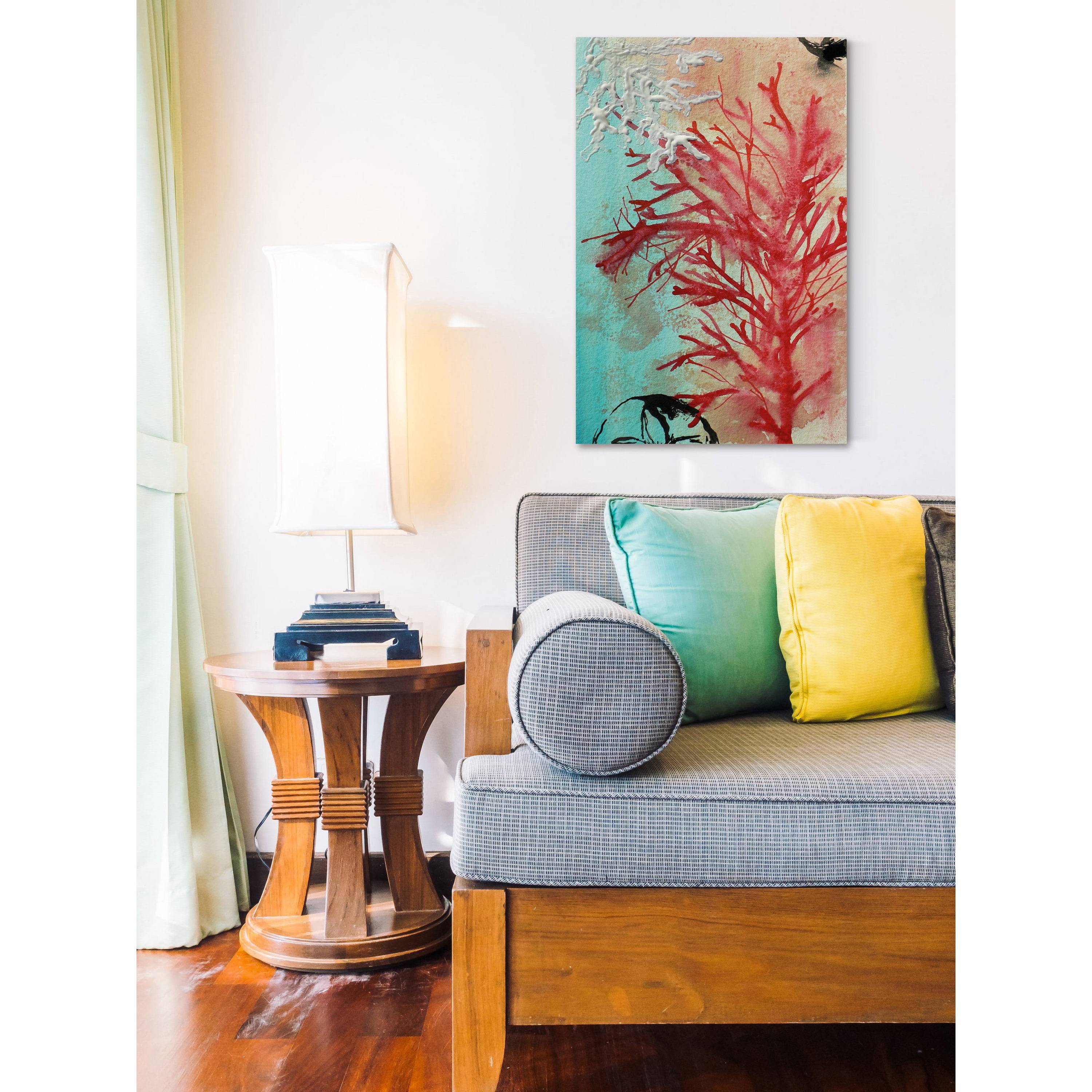 Marmont Hill "Red Coral" by Christine Lindstrom Painting Print on Wrapped Canvas