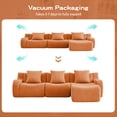 thumbnail image 6 of Miekor Furniture Boneless Sofa,3 Seat High-Quality Teddy Fabric,Anti-Slip Design,No Assembly Curved Armrests Streamlined Design,Assembly Chaise 32D High Density Sponge For Living Rooms Bedroom No0851, 6 of 9