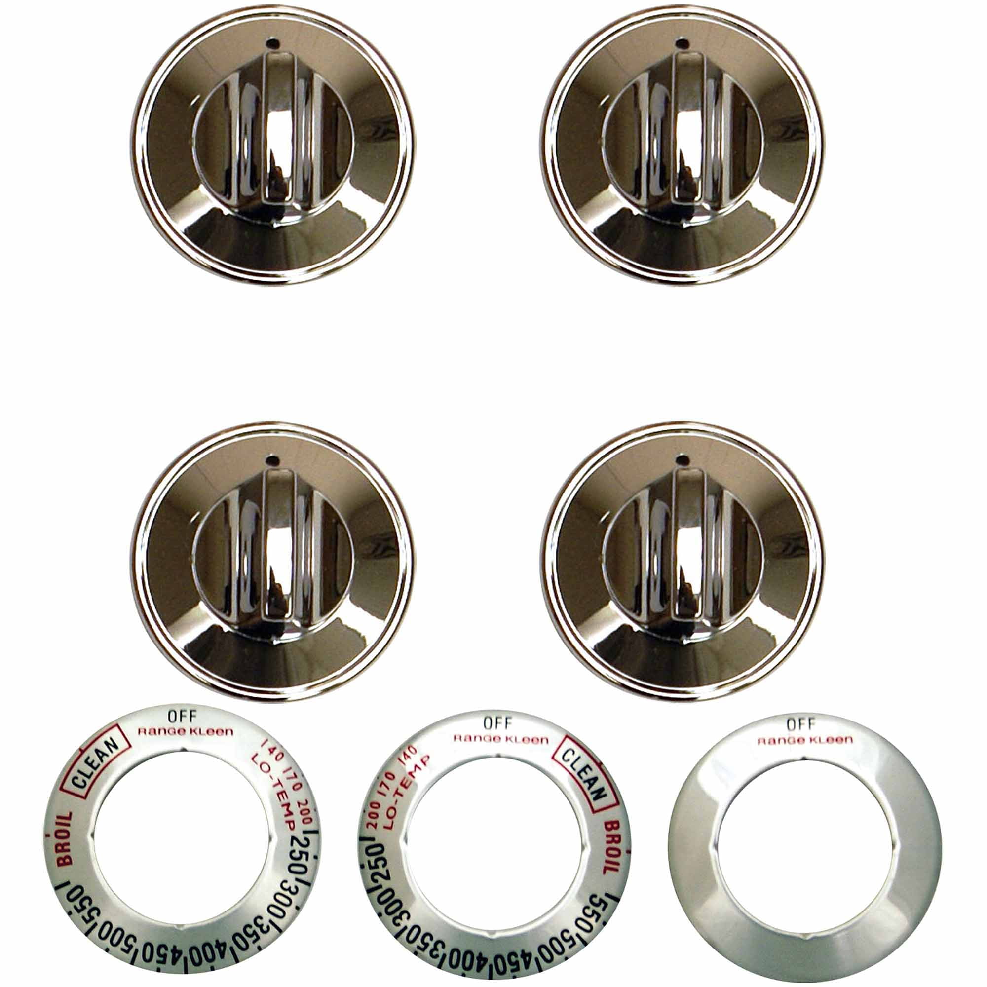 Chrome Plated Plastic Details about   Grill Control Knob 4 Pack Gas Burner Replacement Knobs 