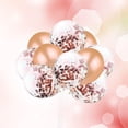 thumbnail image 3 of KAKOWELY 10 globos transparentes de confeti con lentejuelas de 30 cm y purpurina dorada para fiestas, decoración para cumpleaños, bodas y propuestas (confeti oro rosa)., 3 of 4