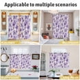 thumbnail image 6 of Purple Flower Kitchen Curtains 84 Inch Length, Ombre Botanical Watercolor Floral Spring Grommet Top Bedroom Living Room Curtains, Light Filtering Cafe Curtain Drapes 2 Panels Set 104''x84'', 6 of 9