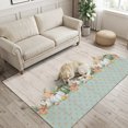 thumbnail image 2 of Area Rugs 4'x6'. Coastal Pumpkins Carpet Runner Indoor Outdoor Rugs Home Decor Aesthetic, Farmhouse Starfish Teal Wooden Grain Non Slip Mats Washable Accent Rug for Living Room Bedroom, 2 of 8