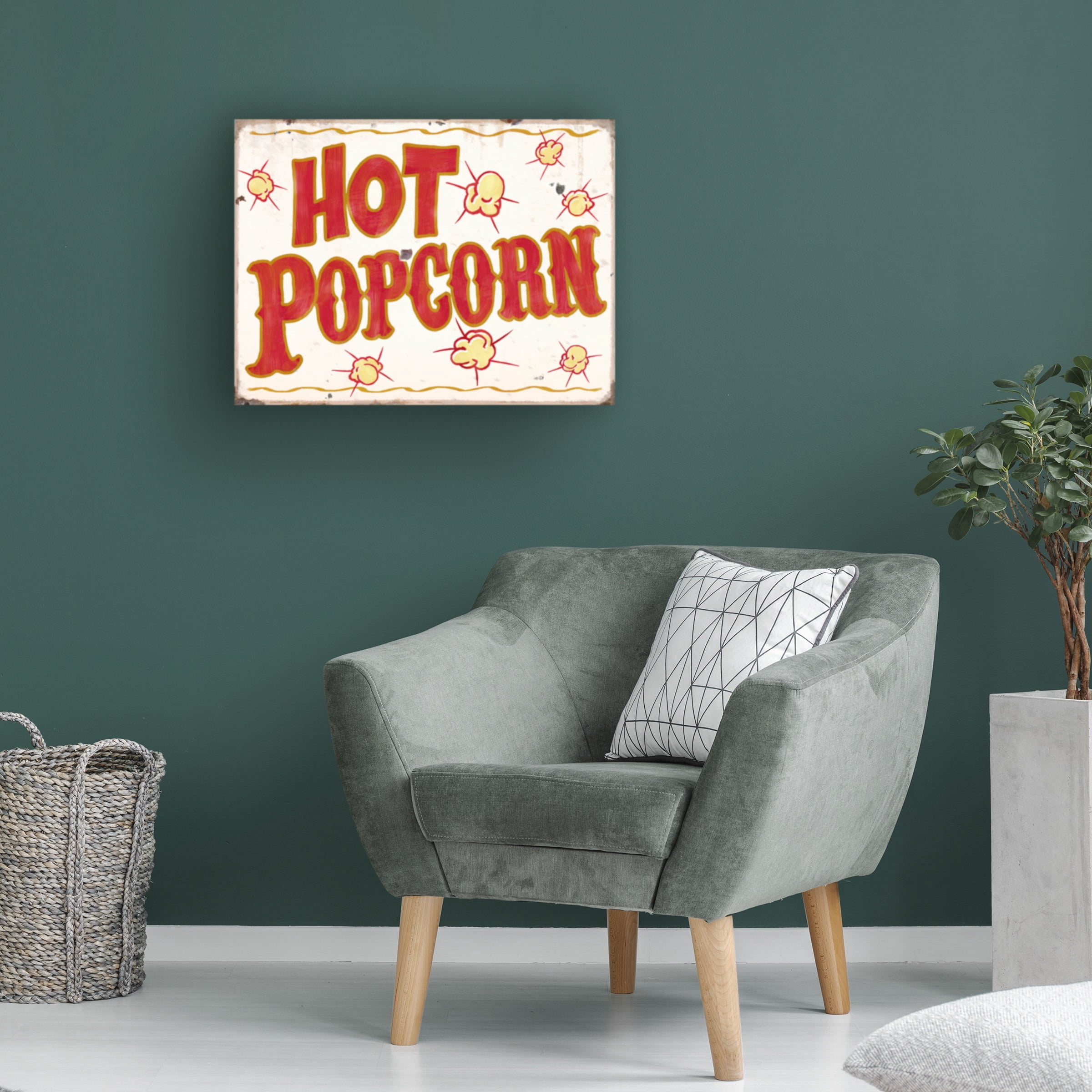 RetroPlanet 'Hot Popcorn Distressed' Canvas Art