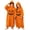 AA-#Orange2366, variant on WOYY Girls Halloween Sleepwear Onesie Unisex Flannel Hooded Jumpsuit Pajama, Sizes 5-15