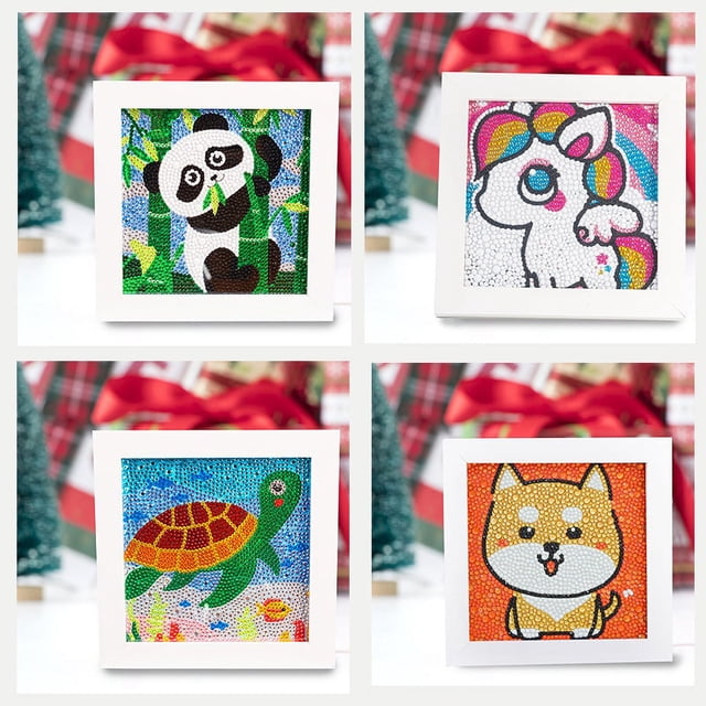 Pintura de diamante 5D (sin marco) 15 cm * 15 cm Kit completo de bordado de diamante de pintura de diamante 5D, kit completo de pintura de diamante de animales pintura de diamante 5D completo