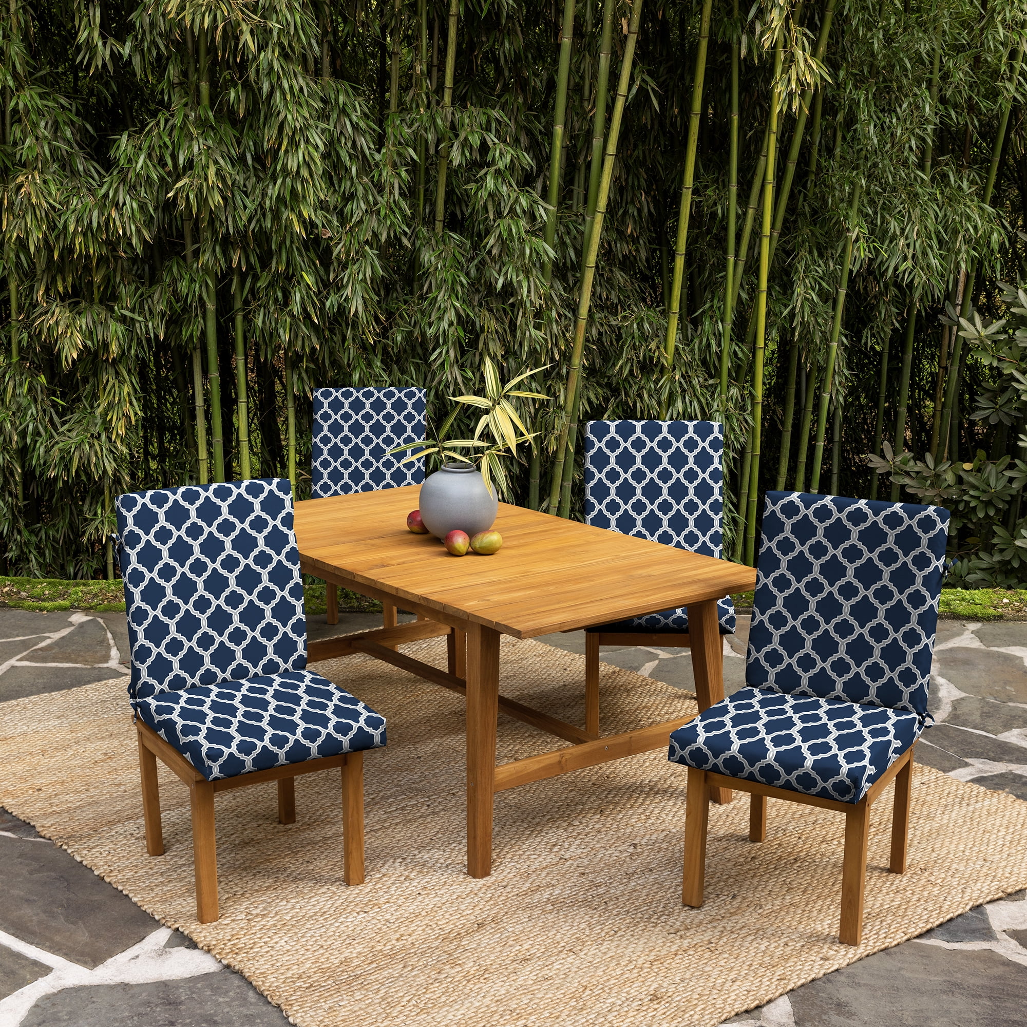 ARDEN earthFIBER Outdoor Patio Dining Chair Cushion, 20x44, Rain-Proof Seat Pad, Fade-Resistant Outdoor Cushion