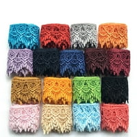 Lily 2" Black Champagne Lilac Venice Lace Trim DIY sewing notions crafts By Yard