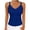 Blue, variant on Womens Sleeveless V-Neck Blouse, Summer Casual Tops, Loose Fit Tank Top with Built-in Support for Daily Wear and Outwear