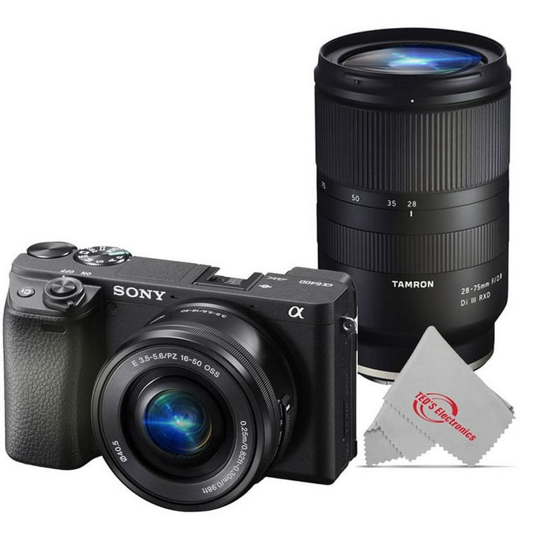 Sony Alpha a6400 Mirrorless Digital Camera with 16-50mm Lens with Tamron  28-75mm f2.8 Di III RXD Lens for Sony E 