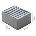thumbnail image 6 of Mosey Clothing Storage Box Foldable Pants Organizer Space-saving Grids Design Closet Storage Box for Home Bedroom, 6 of 7
