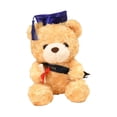 thumbnail image 4 of Muñeco de oso de 28 cm que acompaña el sueño del hogar decorativo lindo oso de peluche de peluche para Sombrero azul, 4 of 9