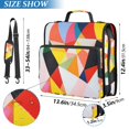 thumbnail image 2 of FORMRS Zipper Binder with Shoulder Strap 2-inch Ring 500 Sheet Capacity File Bag, Purple Triangles, 2 of 5