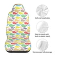 thumbnail image 5 of Yiaed Colorful Snails Print Car Seat Covers,Universal Auto Seats Protector Fits for Car,SUV Sedan,Truck,Automotive Seat Covers & Accessories(Two packs), 5 of 7