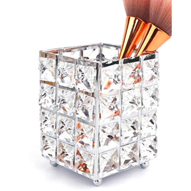 Para Brochas De Almacenamiento De Maquillaje, Soporte Para Brochas De Maquillaje De Cristal, Organizador De Cosméticos Para El Hogar Y La Oficina Minnieouse HA046095-01