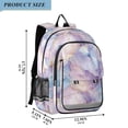 thumbnail image 2 of FORMRS Unisex School Backpack 17" Student Travel Bag with Laptop Compartment, Purple Marble Pattern, 2 of 7