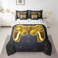 thumbnail image 2 of Homewish Gradient Yellow Gamepads Boy 7-Piece Bedding Comforter Set,Video Game King Bedding Sets,Geometric Hexagon Honeycomb Ultra Soft Bed Sheets,Breathable Home Decor,Reversible, 2 of 8