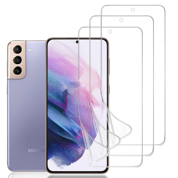 ZYQEEE [3 Pack] Clear Screen Protector for Samsung Galaxy S21 Plus 6.7", HD Hydrogel Film Soft TPU Protective Film, [Support Fingerprint] [Curved Coverage]