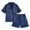 Navy, variant on Swuxness Girls Home Wear 2 Piece Sets, Summer Short Sleeve Sets for Kids, Toddler Winter Solid Color Short Sleeved Pants Home Wear Clothes Suit for Boys and Girls Black, 3 Years