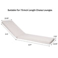 thumbnail image 3 of Unique Choice 2-Pcs Set Chaise Lounge Chair Cushion,Beige, 3 of 5