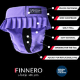 thumbnail image 5 of FINNERO BALLERINA Dog Diaper – Reusable, Leak-Proof & Stylish Protection for Female Dogs – L, Purple, 5 of 11