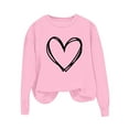 thumbnail image 5 of Enjoytime Womens Sweatshirts Hearts Printed Basic Crewneck Long Sleeve Tops Lightweight Casual Pullover Sweatshirt 2025 Fall Winter Fashion Clothes, 5 of 5