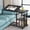 Black, variant on Finmind Height Adjustable C Table with Wheels, Mobile Couch Snack Side Table with Tiltable Drawing Board, Sofa Bedside Laptop Stand C Shaped TV Tray with Storage Shelves, Grey