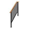 thumbnail image 5 of Matte Black Outdoor 3 Level Iron Handrail, Suitable for Gardens, Residential Buildings, Commercial Office Buildings, Hotels, 5 of 13