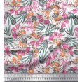 thumbnail image 1 of Soimoi Poly Georgette Fabric & Orchids Floral Print Sewing Fabric Yard 42 Inch Wide, 1 of 3
