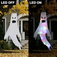 thumbnail image 5 of Halloween Decorations Outdoor Hanging Lighted Glowing Ghost 2PCS,String Lights Glowing Ghost,Halloween Outdoor Indoor Wind Sock Ornaments for Yard Tree Garden Halloween Party Favors, 5 of 6