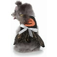 thumbnail image 4 of Pumpkin Spider Web/ Ghost Bat Pattern Halloween Dog Costume Puppy Dress, Doggie Halloween Party One Piece with Bowknot Pet Clothes Holiday Cat Outfits, 4 of 9