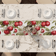 thumbnail image 3 of Red Apple Table Runner 48 Inches Long Decorative Linen Table Runners Rustic Farmhouse Table Runner Seasonal Spring Home Decor 13 x 48 Inches, 3 of 6
