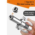 thumbnail image 6 of Grease Coupler,Quick Locking Grease Tip ,Grease Fittings,Double Handles,Quick Lock Release,Tools Coupler Tip,6 Thickened Jaws Grease Coupler,Compatible with All 1/8",1 PC(Silver), 6 of 9
